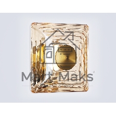 Светильник Ambrella light LH31035 BS/TI латунь/янтарь 6W 3000K 150*150*85