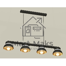 Светильник Ambrella light XB9152101/4 SBK/PYG/CL черный песок/золото желтое полированное/прозрачный GX53 (C9152, N8145)