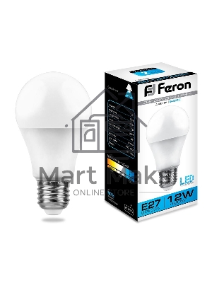 Лампа светодиодная Feron LB-93 12W 230V E27 6400K A60