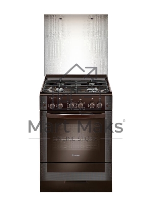 Плита газовая Gefest ПГ 6300-02 0047 коричневый, конфорок 4 шт, духовка 52 л, 60 см x 85 см x 60 см