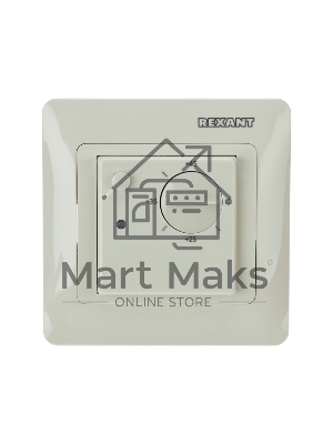 Терморегулятор механическийRX-308G (бежевый) (совместим с Schneider серии Glossa) Rexant