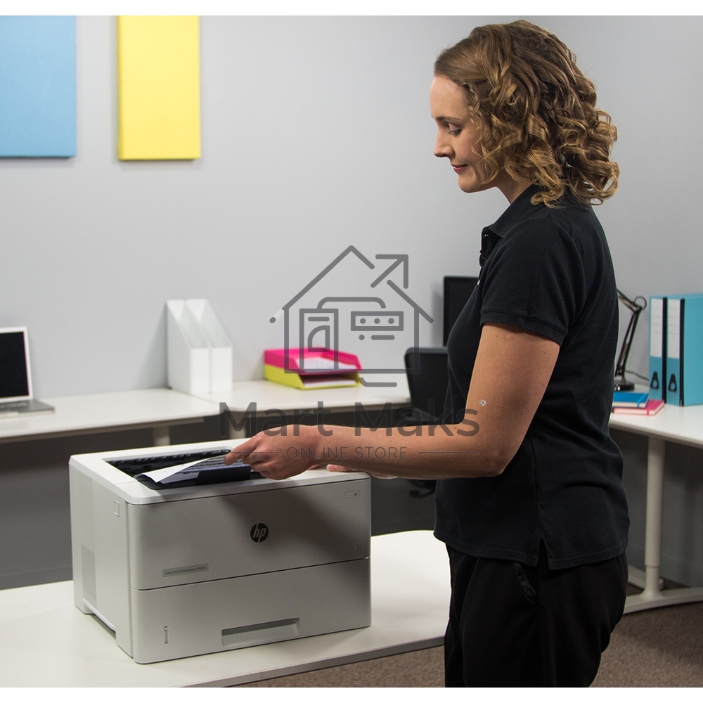 Принтер лазерный HP LaserJet Enterprise M507dn (1PV87A), A4, ч/б, печ. до 43 стр/мин, 1200 x 1200 dpi, USB, RJ-45, Air Print, Mopria