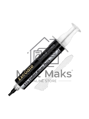 Термопаста ExeGate ETS-7WMK Silver PLUS (7,2 Вт/(м•К), 15г, шприц с лопаткой)