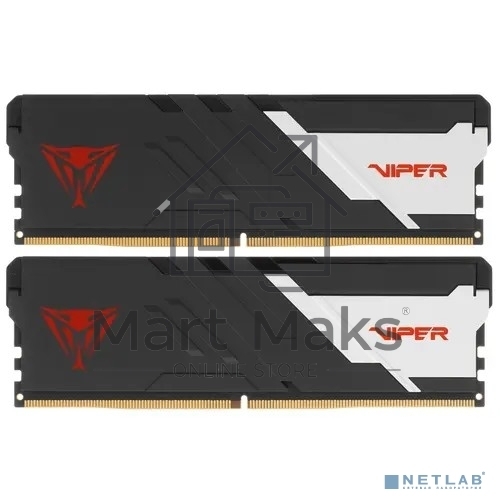 Оперативная память Patriot Viper Venom, DDR5, 32GB (2x16GB), 6400MHz, CL32, DIMM, с радиатором, черный