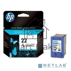 Картридж струйный HP 22 C9352AE многоцветный для HP DJ 3920/3940/PSC 1410 (165стр.)