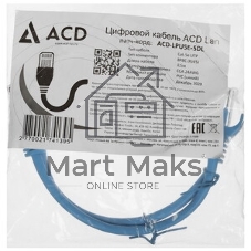 Патч-корд ACD-LPU5E-50L сat.5e UTP 24AWG 4Pair, 7/0.18мм CCA синий, 5.0м