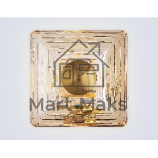 Светильник Ambrella light LH31035 BS/TI латунь/янтарь 6W 3000K 150*150*85