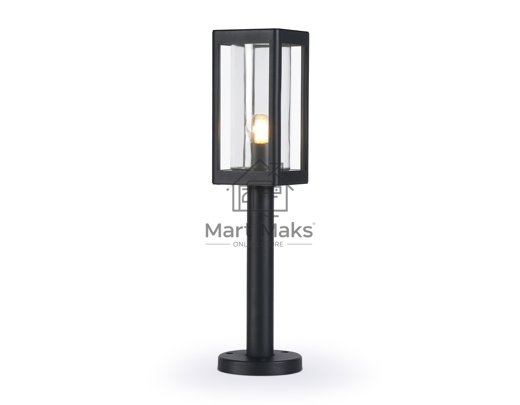 Светильник Ambrella light ST2417 BK/CL черный/прозрачный IP54 E27 max 40W 110*110*500