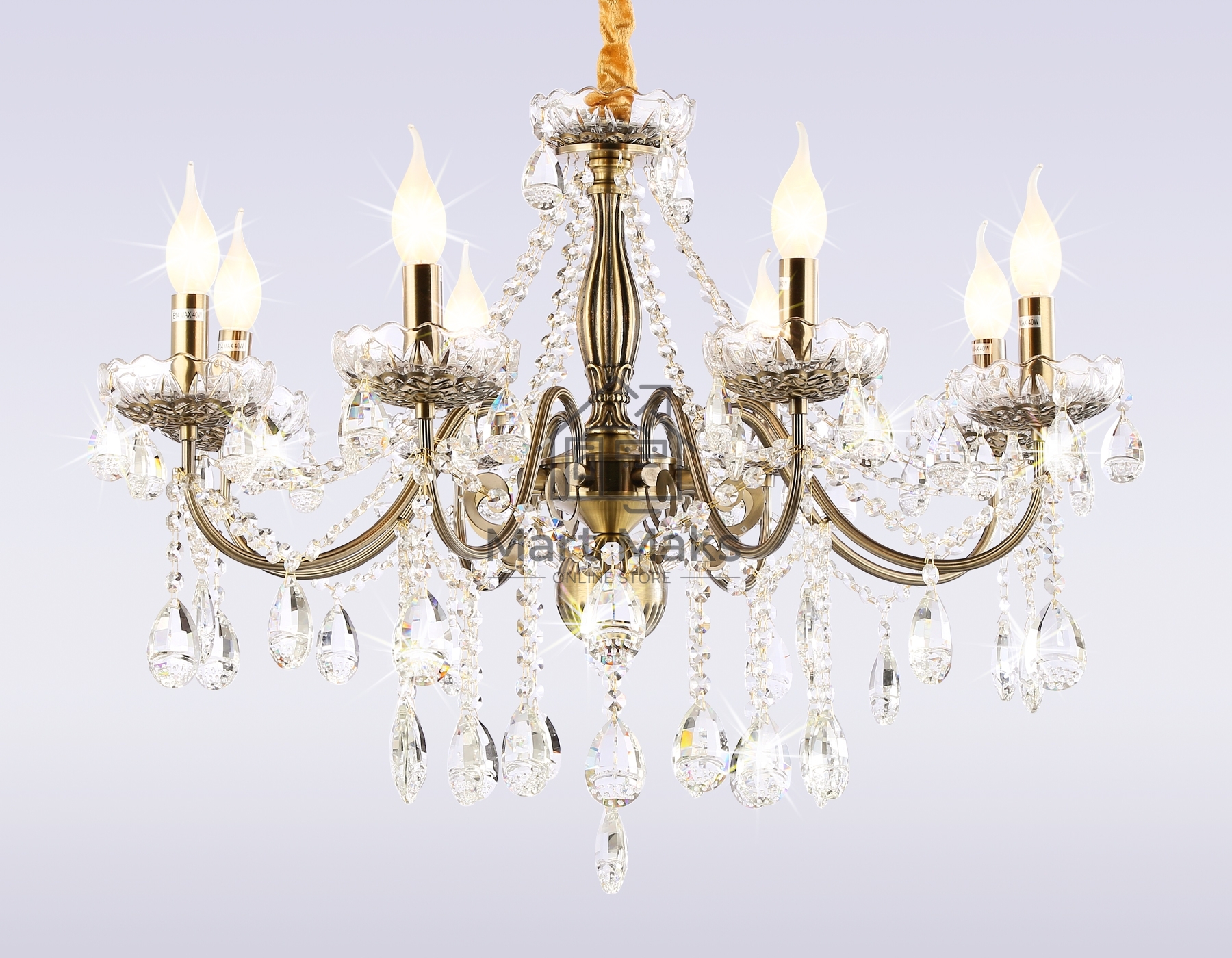 Светильник Ambrella light TR4950/8 SB/CL бронза/прозрачный E14/8 max 40W D620*585