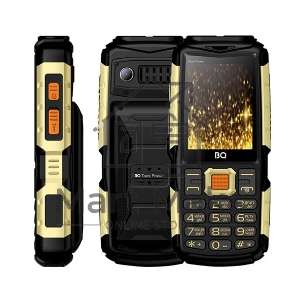 Мобильный телефон BQ-2430 Tank Power Камуфляж+Золото Camouflage+Gold 2.4”