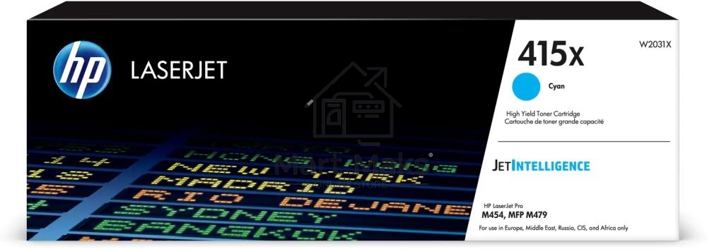 Картридж лазерный HP 415X W2031X голубой для HP HP LJ M454/MFP M479 (6000стр.)