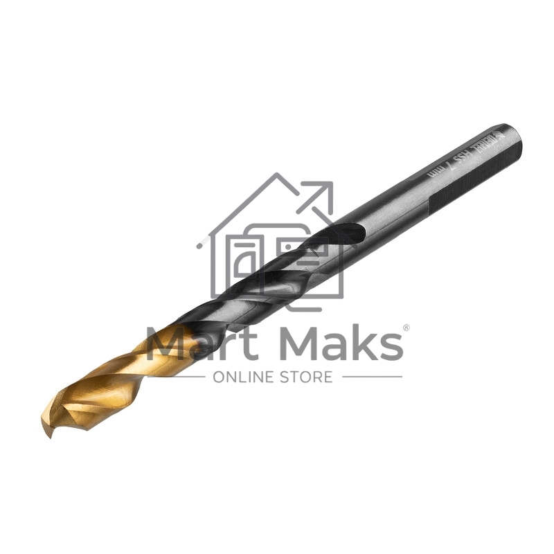 Сверло по металлу, 7 мм, HSS-Tin, Golden Tip, 10 шт. Denzel