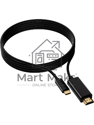 Кабель-переходник аудио-видео Buro USB Type-C (m)/HDMI (m) 1.5м. черный (BU-TYPEC-HDMI-1.5M)