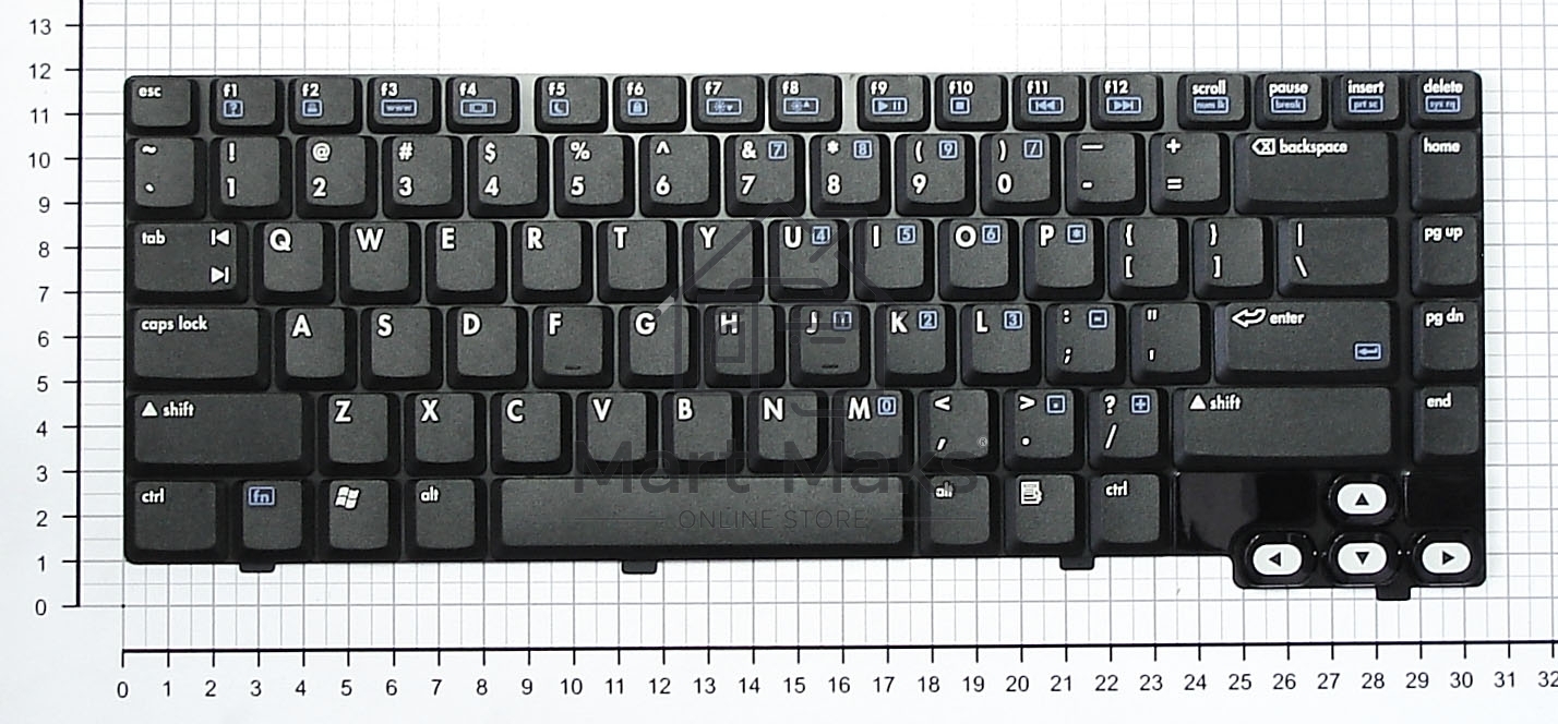 Клавиатура для ноутбука HP Pavilion DV1000 DV1100 DV1200 DV1300 DV1400 черная