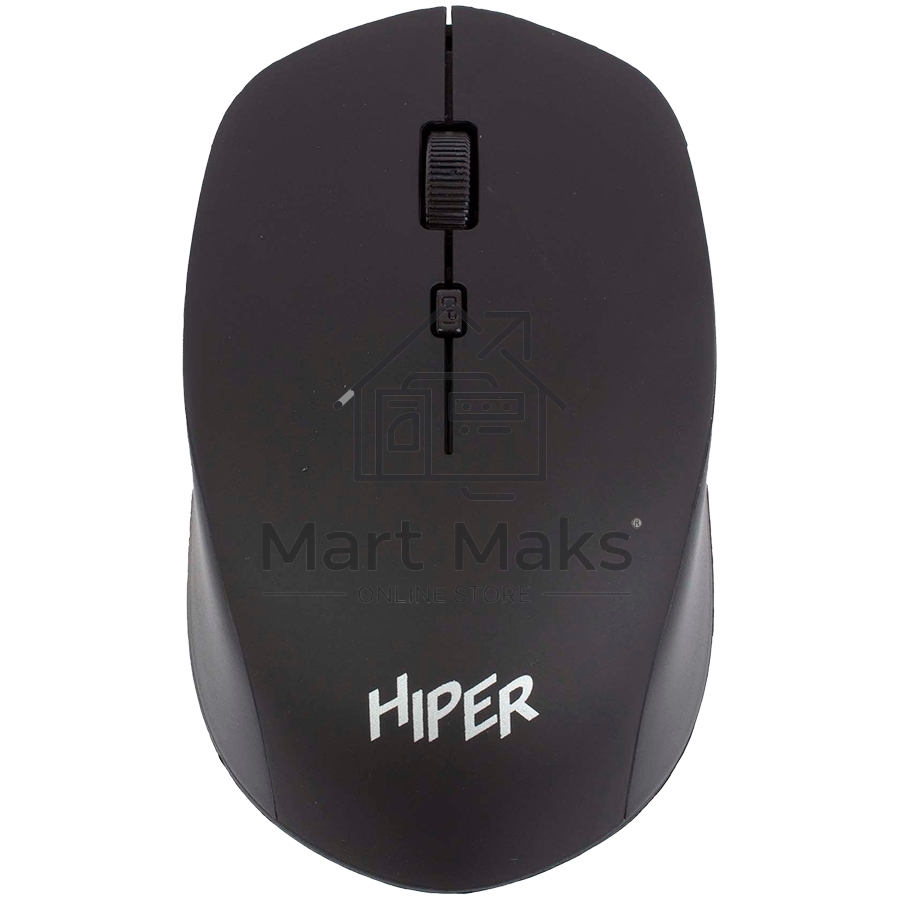 Мышь беспроводная HIPER HOMW-091 черный, 1600 dpi, радиоканал, USB, кнопки - 4