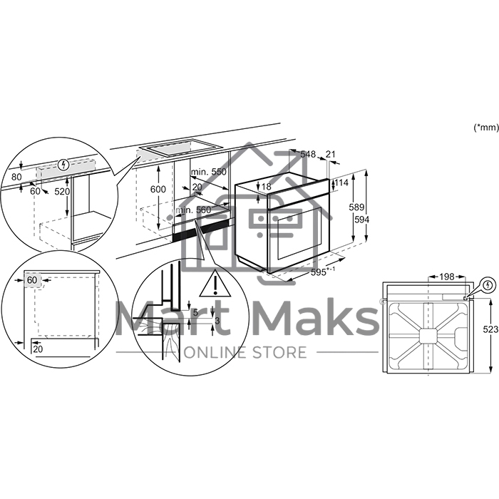 Духовой шкаф Электрический Electrolux COE7P31X2 черный/серебристый