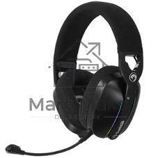 Гарнитура MARVO HG9086W Pulz 70W чёрный, беспроводная + проводная, радиоканал, до 10 ч, съёмный микрофон, подсветка, совместимость с PS5, Xbox
