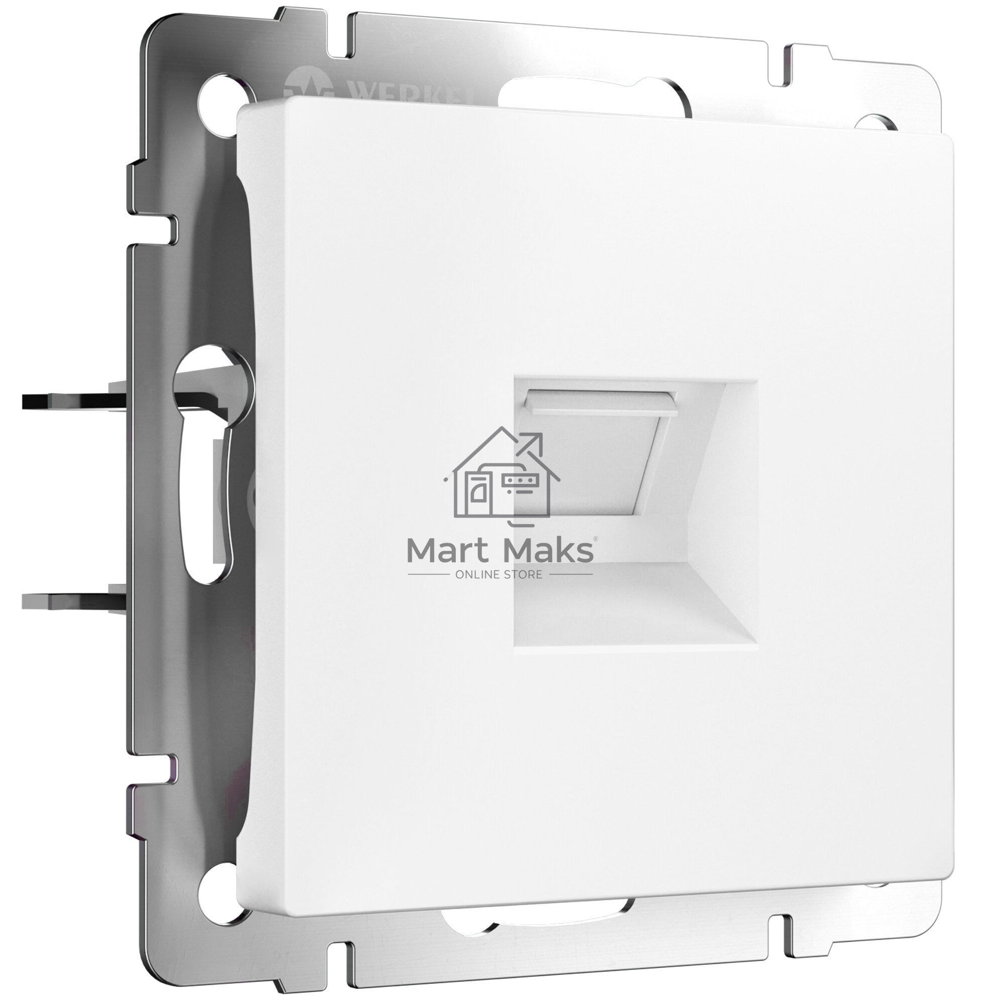 Розетка Ethernet RJ-45 (белый матовый)