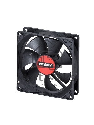 Вентилятор для корпуса ExeGate EX09225S3P черный, 92 мм, 2100 об/мин, 25 дБ, 3 pin