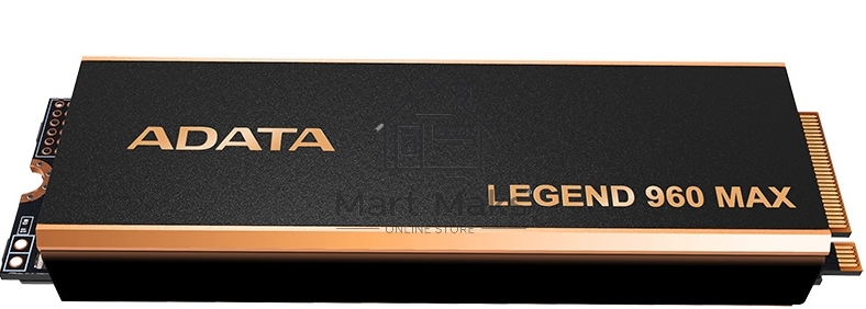 Накопитель SSD ADATA LEGEND 960 MAX, 1Tb, PCIe 4.0 x4, M.2 2280, NVMe, R/W 7400/6000, с радиатором