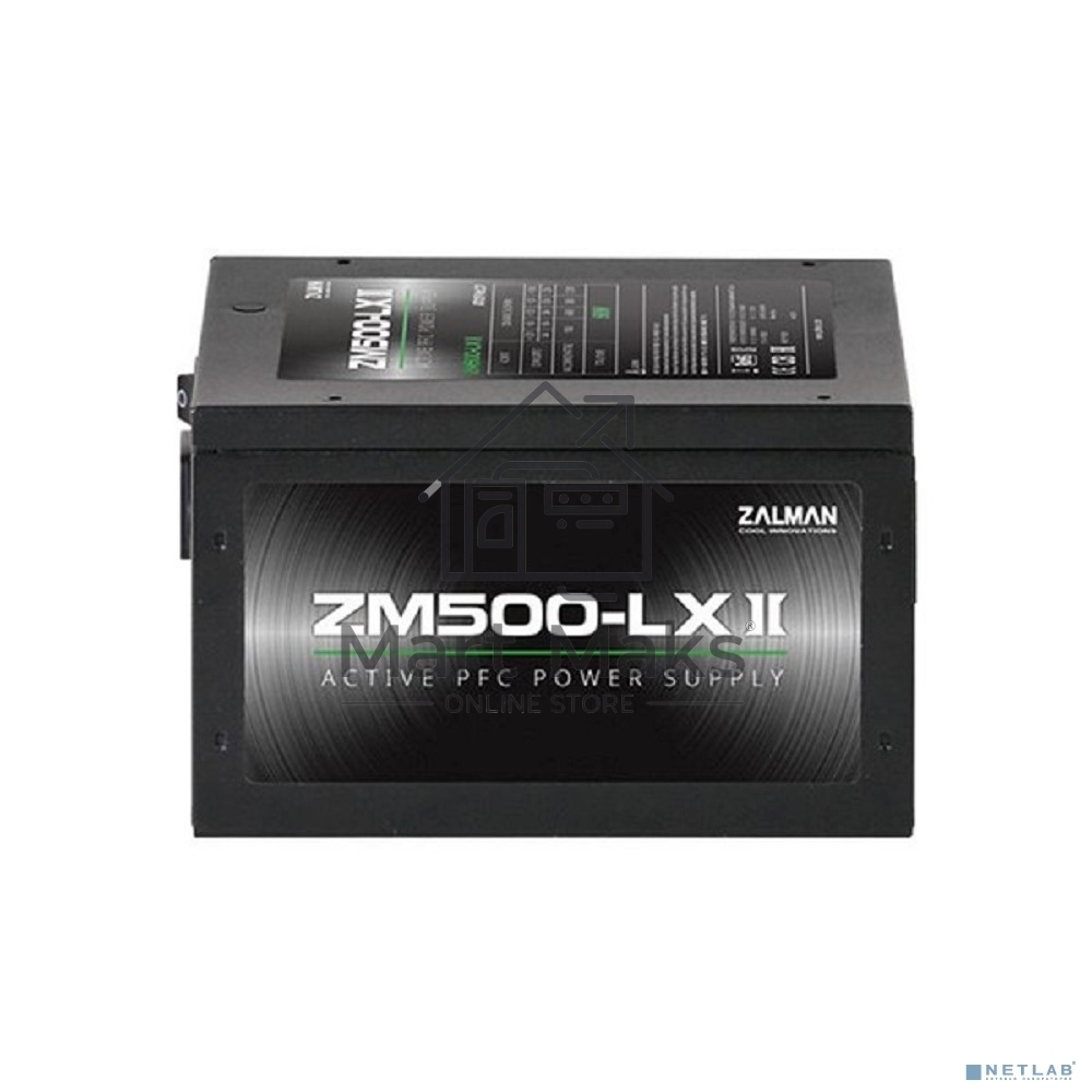 Блок питания Zalman ZM500-LXII, 500Вт, 120мм, черный