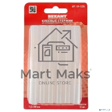 Клеевые стержни Rexant, Ø11 мм, 100 мм, прозрачные, 12 шт., блистер