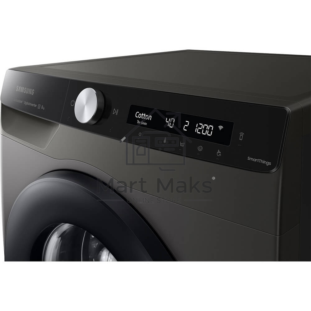 Стиральная машина Samsung WW80AG6S28AX/LD серая, загрузка фронтальная 8кг, 1200 об/мин., класс: A