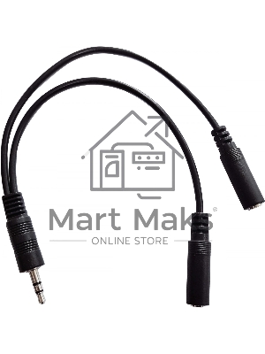 Адаптер аудио Buro 2xJack 3.5 (f)/Jack 3.5 (m) 0.2м. черный