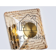 Светильник Ambrella light LH31035 BS/TI латунь/янтарь 6W 3000K 150*150*85