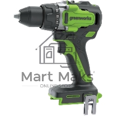 Дрель-шуруповерт GREENWORKS GD24DD90, 24 В, 0 Ач, 90 Нм, бесщеточный, ударный