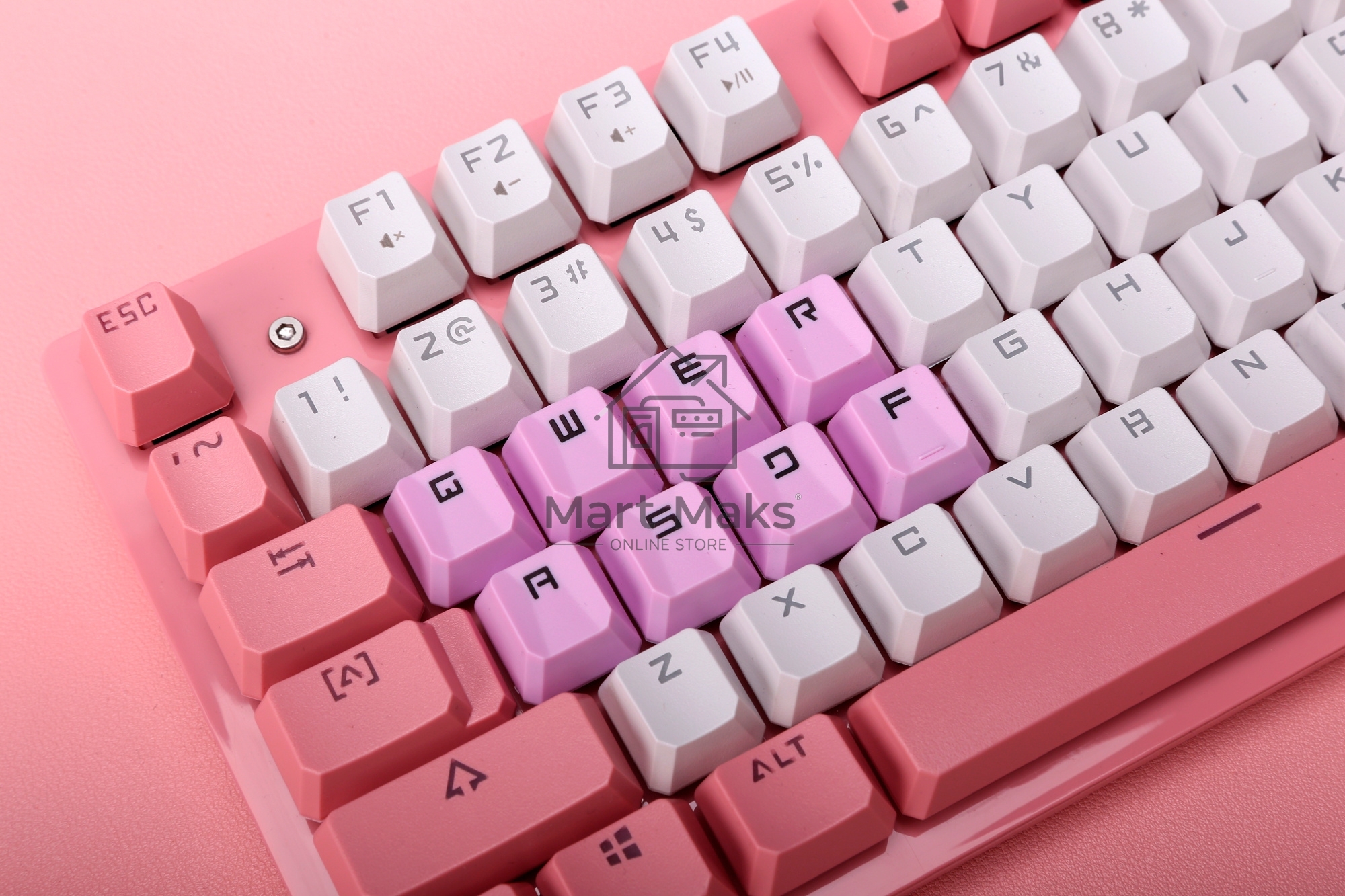 Клавиатура A4Tech Bloody B800 Dual Color проводная USB розовый/белый