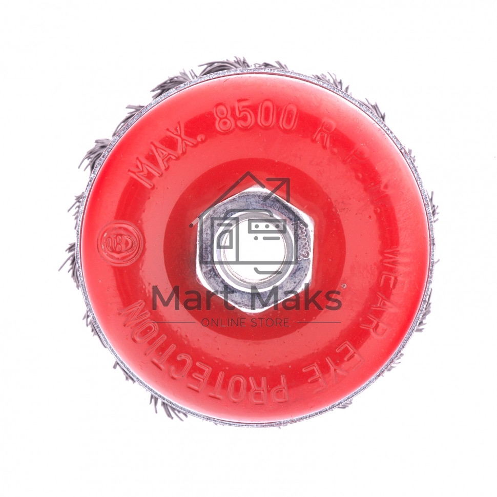 Щетка для УШМ Heavy Duty, 80 мм, М14, Чашка, крученая проволока 0,5 мм Matrix