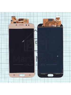 Дисплей для Samsung Galaxy J7 (2017) SM-J730FM в сборе с тачскрином (TFT) золотистый