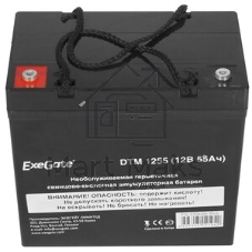 Аккумуляторная батарея ExeGate DT 1255 (12V 55Ah, болт М6)