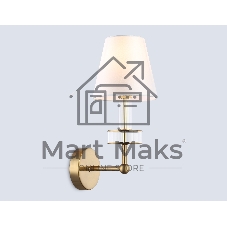 Настенный светильник Ambrella light LH71025 BS/WH латунь/белый E14 max 40W 210*150*355