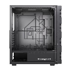 Корпус HSPD M550, Mesh Mid Tower, Black, TG, 0.45 SPCC, no fans ATX, mATX, mITX 160/340/200mm 2x2.5