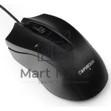 Мышь проводная Гарнизон GM-115 черный, 800 dpi, USB, кнопки - 3