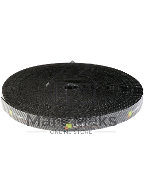 Хомут-липучка LANMASTER шириной 20 мм, 30 м, черный