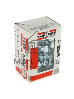 Болт М6х16 с шестигранной головкой цинк. DIN 933 (уп.100шт) класс прочности 8.8. коробка Tech-Krep 105200 Болт М6х16 с шестигранной головкой цинк. DIN 933 (уп.100шт) класс прочности 8.8. коробка Tech-Krep 105200