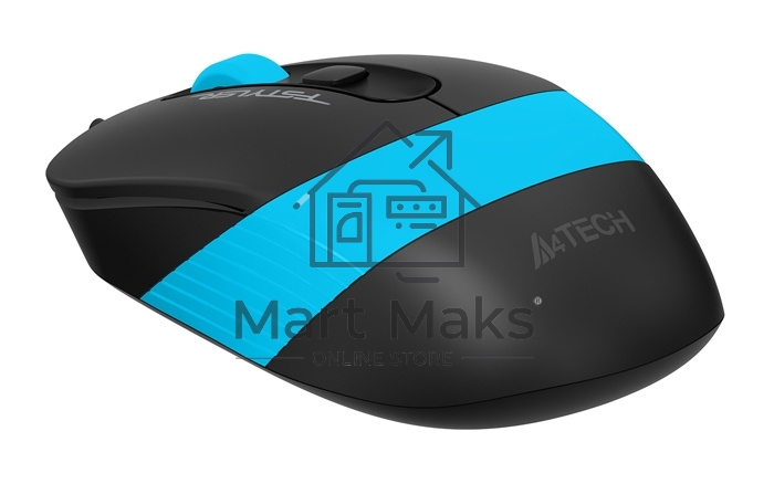 Мышь проводная A4Tech Fstyler FM10 черный/синий, 1600 dpi, USB, кнопки - 4