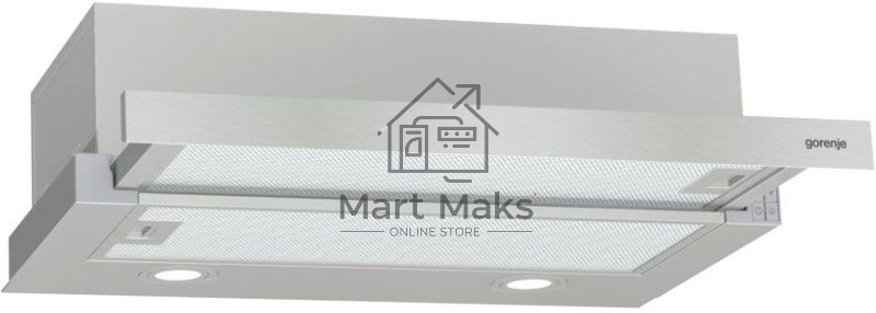 Вытяжка встраиваемая Gorenje TH62E4X нержавеющая сталь, 60 см, 450 куб. м/ч, 71 дБ