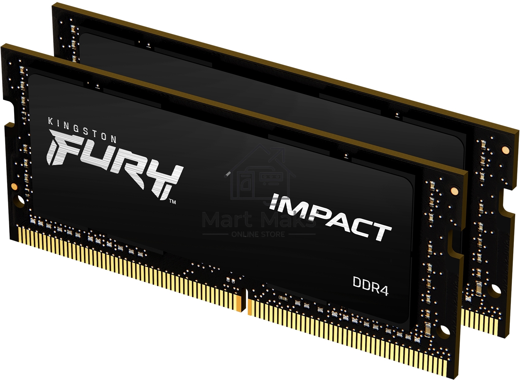 Оперативная память Kingston Fury Impact, DDR4, 64GB (2x32GB), 3200MHz, CL20, SO-DIMM