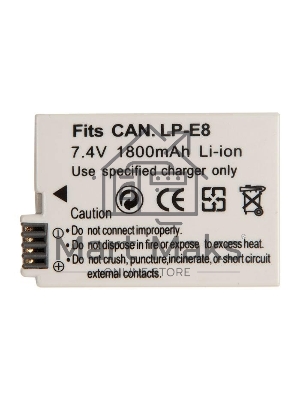 Аккумуляторная батарея для фотоаппарата Canon EOS 550D 7,4V 1800mAh Li-ion