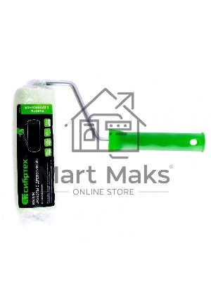 Валик Сибртех Работы с древесиной, 180 мм, ворс 12 мм, D - 48 мм, D ручки - 8 мм, микроволокно