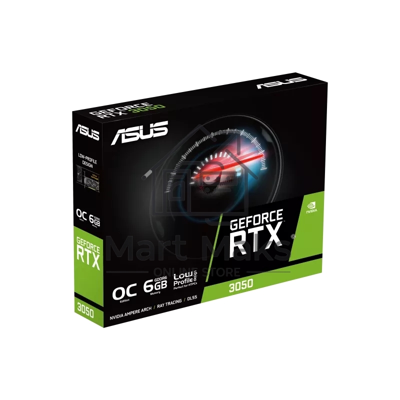 Видеокарта ASUS RTX3050 6GB RTX3050-O6G-LP-BRK PCIE16 RTX3050,DVI,HDMI,DP,6G,D6