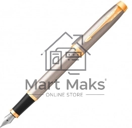 Ручка перьевая Parker IM Core F321 (CW1931649) Brushed Metal GT F сталь нержавеющая, подарочная коробка