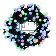 Гирлянда светодиодная Neon-night Шарики 5м, 20 LED, IP20, прозрачный провод, свечение мульти (RG/RB), контроллер 8 режимов, 230В