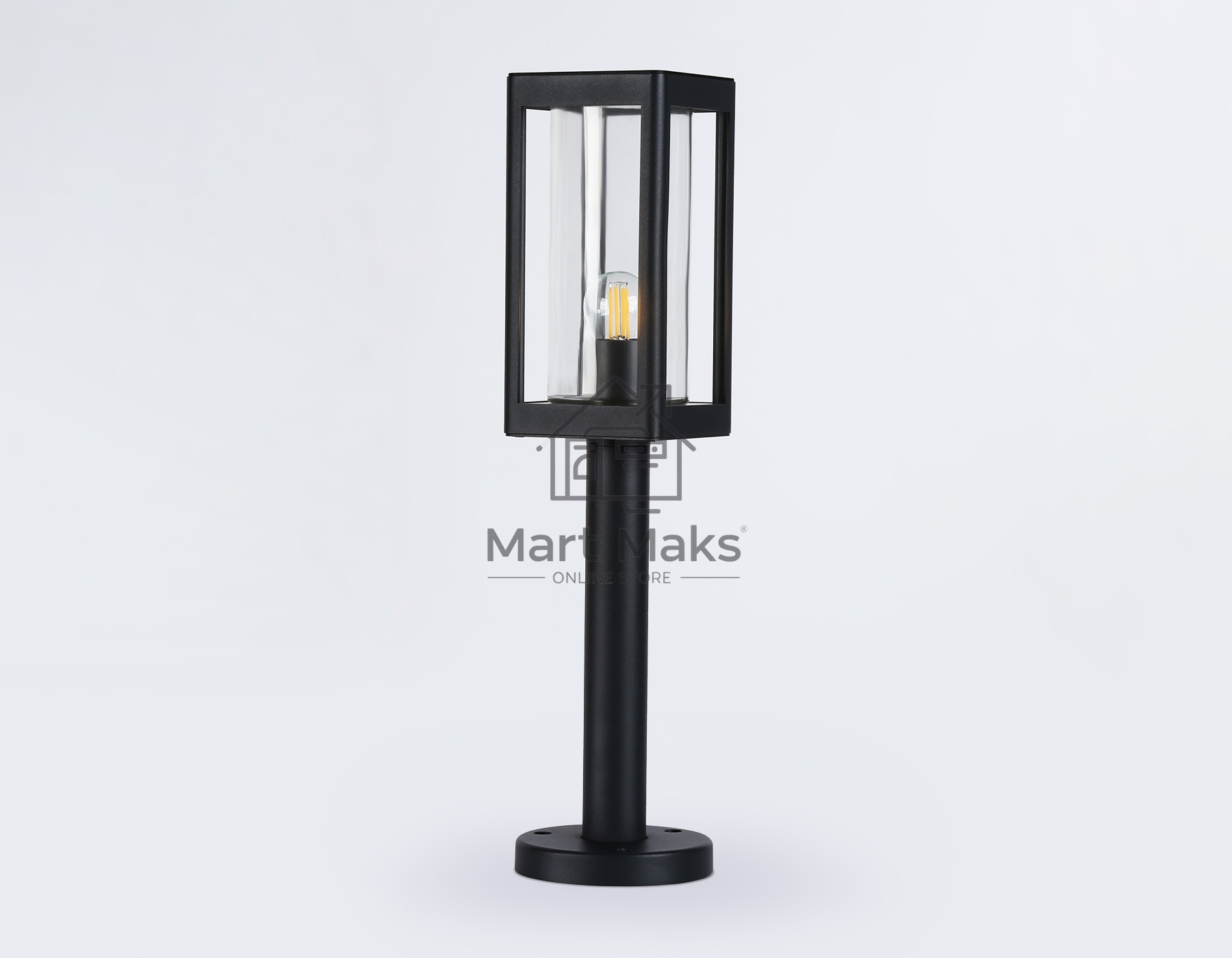 Светильник Ambrella light ST2417 BK/CL черный/прозрачный IP54 E27 max 40W 110*110*500
