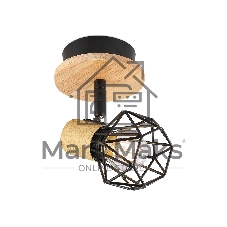 Светильник Ambrella light TR8751 BK/WD черный/дерево IP20 E27 D115*175