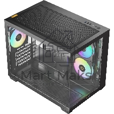 Корпус Ocypus Gamma C54 BK ARGB, Mini-Tower, чёрный, 3 x 120 мм